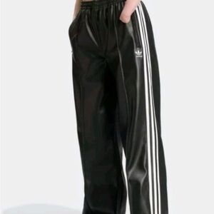 Adidas Black Firebird Pleather
Leather Look Pants XS NWT